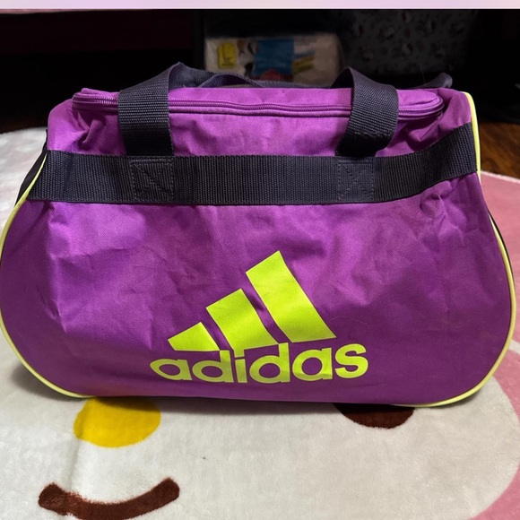 adidas Handbags - Adidas Purple and Neon Yellow Duffel Bag